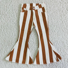 Load image into Gallery viewer, Dark Orange Stripe Bell Jeans Denim Pants
