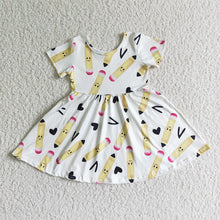 Load image into Gallery viewer, Baby girls back to school pencil dresses

