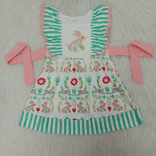 Load image into Gallery viewer, Easter green pink rabbit dresses
