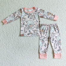 Load image into Gallery viewer, Girls pink santa pajamas
