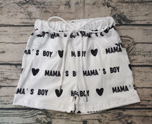 Load image into Gallery viewer, Baby mama&#39;s boy heart summer tie shorts
