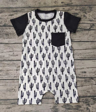 Load image into Gallery viewer, Baby boys summer cactus black rompers
