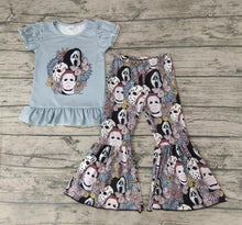 Load image into Gallery viewer, Baby Girls Halloween cartoon bell pants clothes sets
