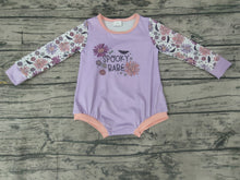 Load image into Gallery viewer, Baby girls pink Halloween spooky rompers
