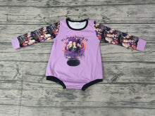 Load image into Gallery viewer, Baby girls Lavender Halloween witch rompers
