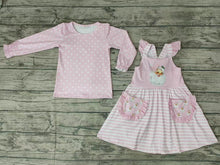 Load image into Gallery viewer, Baby Girls Christmas pink santa strap dress 2pcs clothing sets
