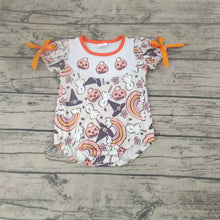 Load image into Gallery viewer, Baby girls Pumpkin rainbow rompers
