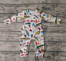 Load image into Gallery viewer, Baby boys fishing long sleeve rompers
