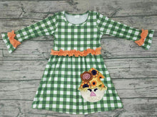 Load image into Gallery viewer, Baby girls Halloween scarecrow knee length dresses
