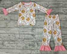 Load image into Gallery viewer, Christmas baby girls milk cookie holiday pajamas sets
