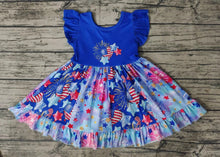 Load image into Gallery viewer, Baby girls 4th of july twirl dresses
