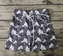 Load image into Gallery viewer, Baby boys cow pocket shorts western design
