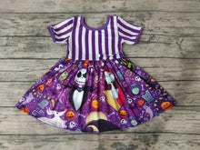 Load image into Gallery viewer, Baby girls Halloween stripe twirl dresses
