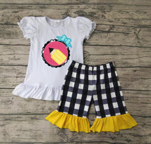 Load image into Gallery viewer, Baby girls back to school pencel shorts sets
