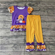 Load image into Gallery viewer, Baby girls Halloween ghost pumpkin pants sets
