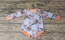 Load image into Gallery viewer, Baby girls Halloween trick or treat long sleeve rompers
