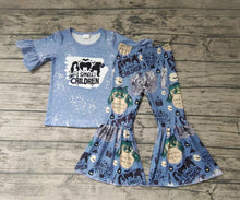 Load image into Gallery viewer, Baby girls witch grey Halloween bell pant sets
