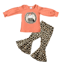 Load image into Gallery viewer, Baby Girls leopard ghost bell halloween clothing sets
