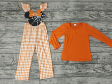 Load image into Gallery viewer, Baby girls halloween spider mouse overall fall clothes sets
