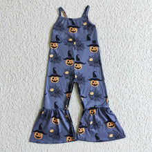 Load image into Gallery viewer, Baby girls Halloween grey pumpkin Jumpsuits
