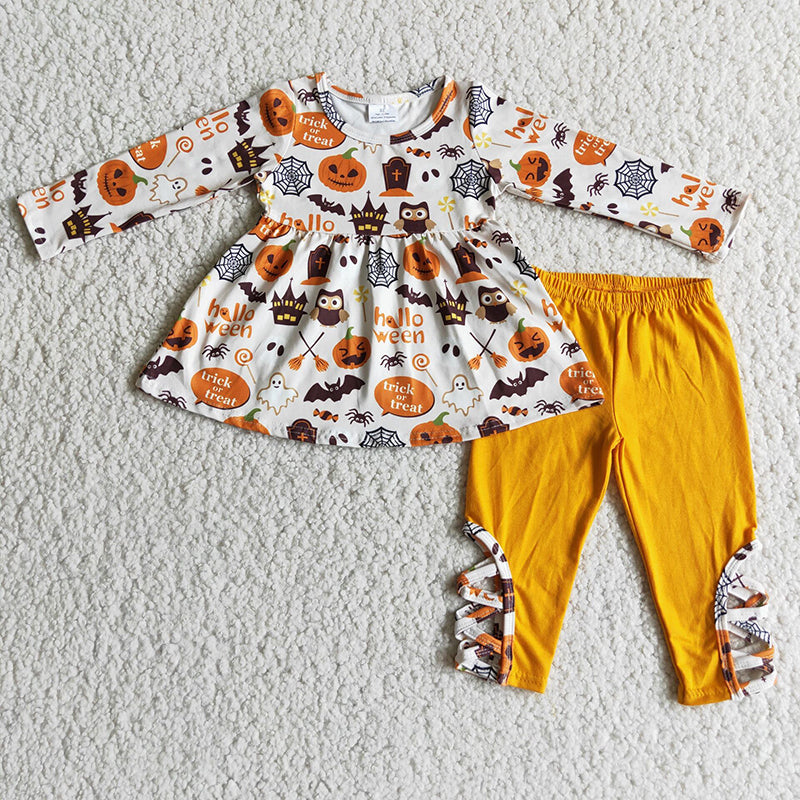 Halloween pumpkin outfits clothing sets