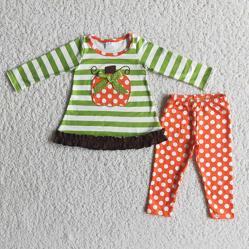 Pumpkin stripe outfits