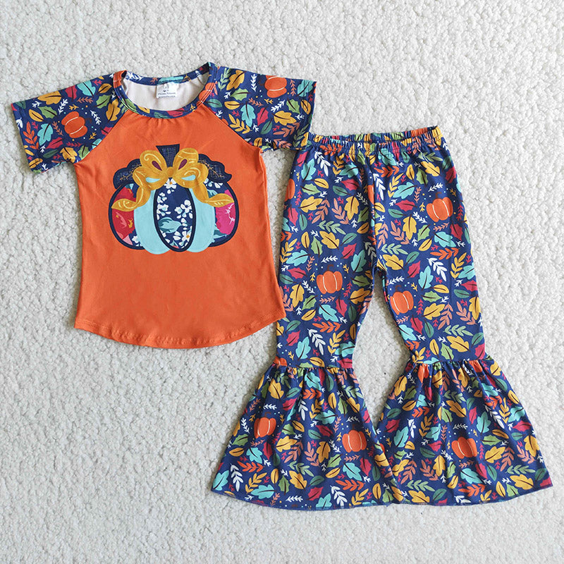 Pumpkin leaves bell set