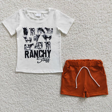 Load image into Gallery viewer, Baby Boys Ranchy Western Summer Shorts Sets
