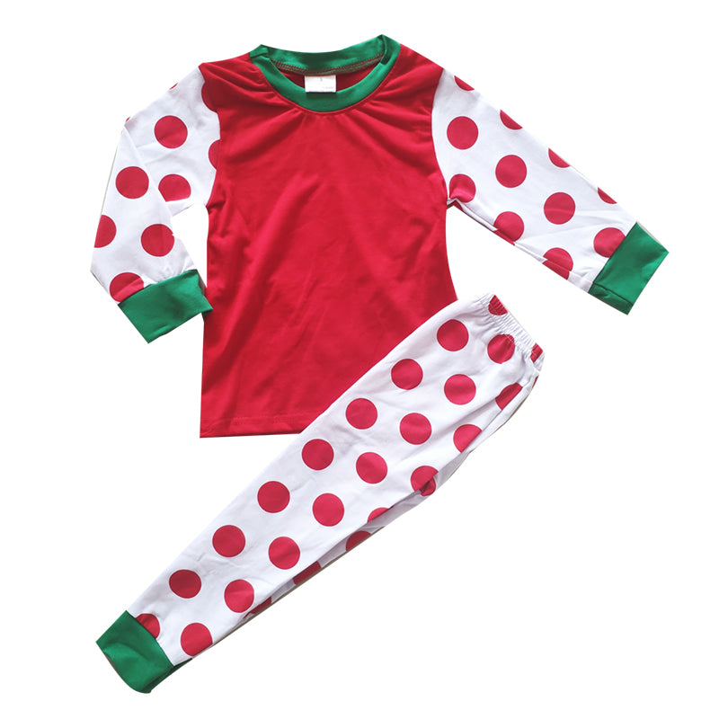 Girls polka dots pajamas-Promotion