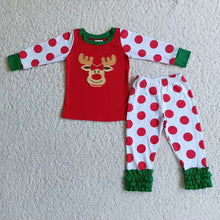 Load image into Gallery viewer, Girls Reindeer pajamas

