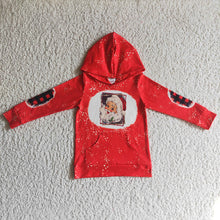 Load image into Gallery viewer, Baby kids Christmas santa hoodie long sleeve tops
