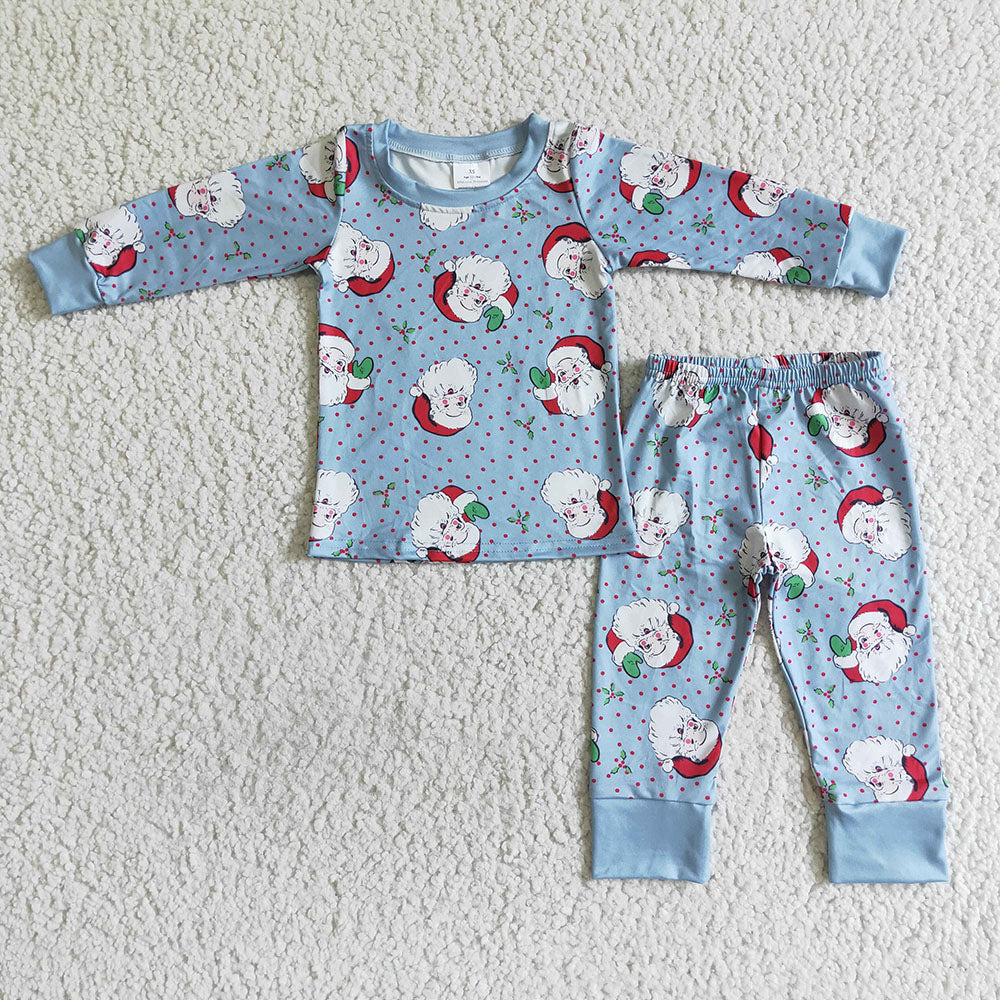 Baby boys santa Christmas pajamas pants clothes sets