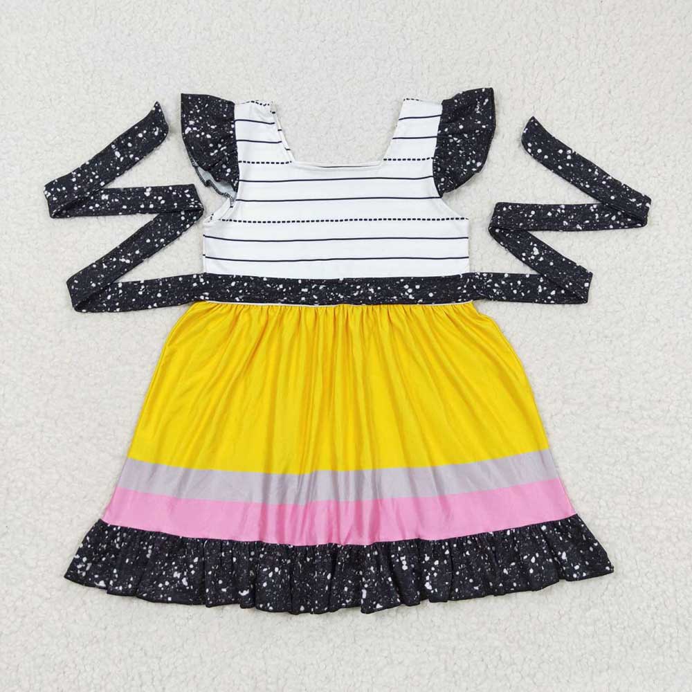 Baby Girls Back To School Belts Knee Length Dresses