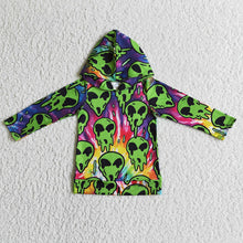 Load image into Gallery viewer, Baby boys hooded Halloween long sleeve colorful tops
