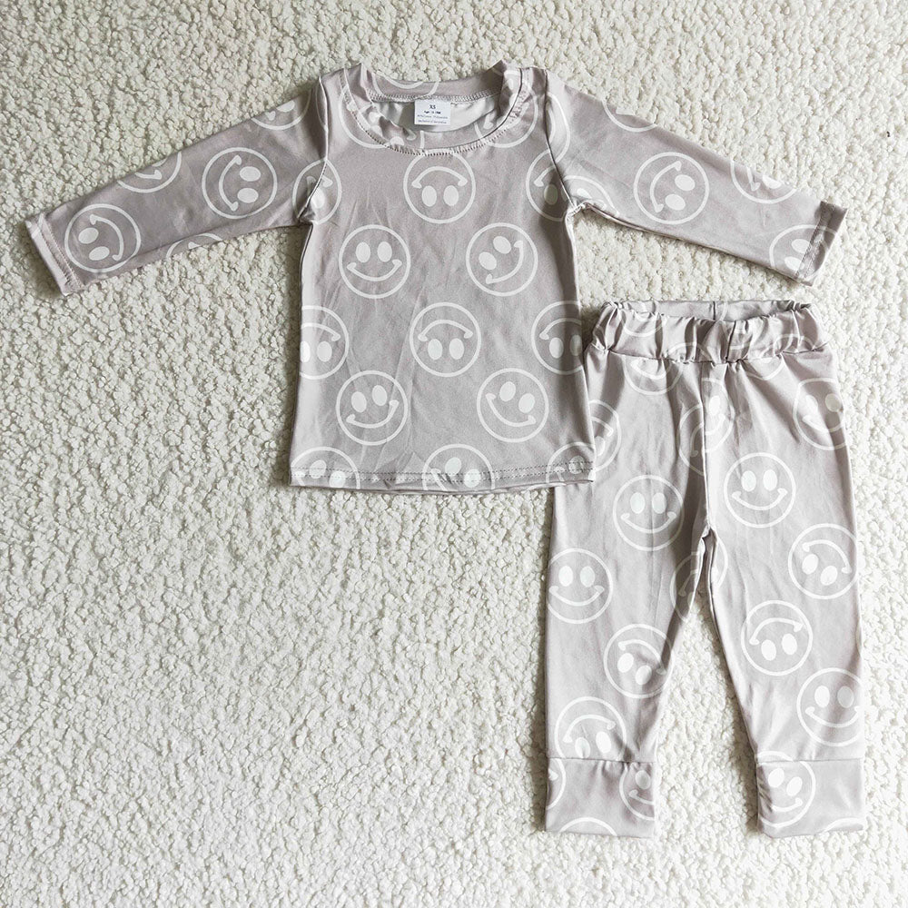 baby kids face smile pajamas sets