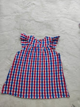 Load image into Gallery viewer, Baby Girls 4th Of July Smocked Gingham Dresses
