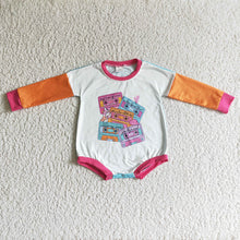 Load image into Gallery viewer, Baby girls sing tape long sleeve rompers
