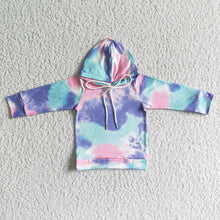 Load image into Gallery viewer, Baby Kids Tie Dye Hooded Long Sleeve Top Shirts
