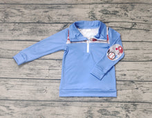 Load image into Gallery viewer, Baby Boys Baseball Long Sleeve Zip Pullovers Shirts
