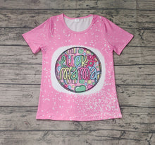 Load image into Gallery viewer, Adult Women Pink Lucky Mama Short Sleeve St Patrick Shirts Tops
