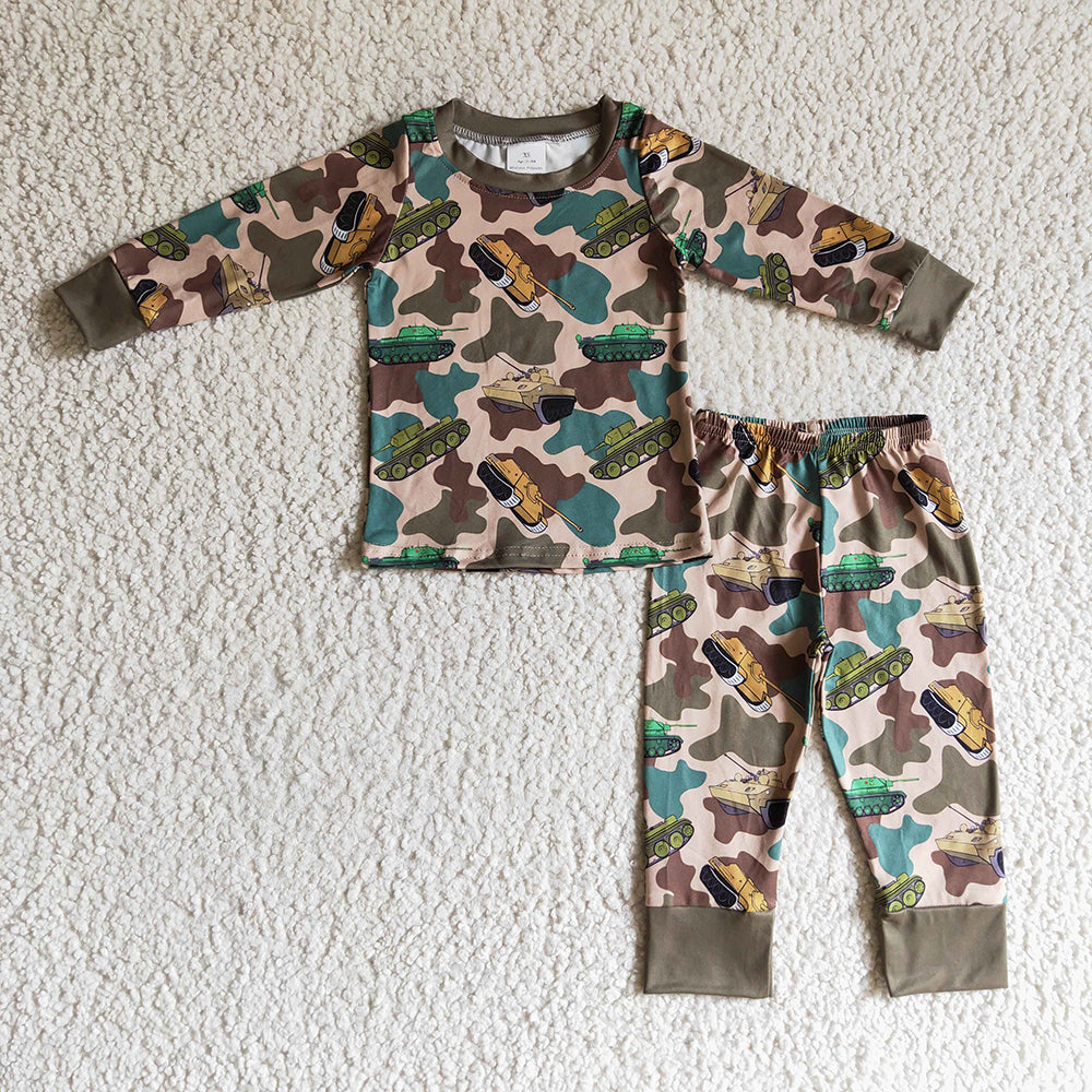 Baby Boys camo tank pajamas pants sets