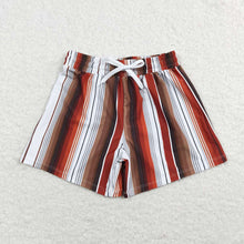 Load image into Gallery viewer, Baby Boys Summer Western Brown Stripes Trunks Swimsuits Swimwear
