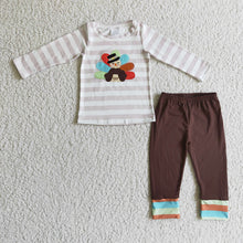 Load image into Gallery viewer, baby boys thanksgiving turkey pants clothing sets
