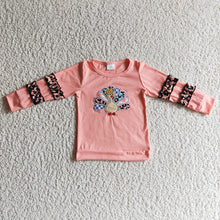 Load image into Gallery viewer, Baby girls thanksgiving turkey long sleeve shirts
