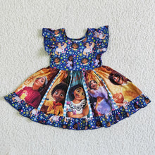 Load image into Gallery viewer, Baby girls cartoon dance twirl ruffle dresses
