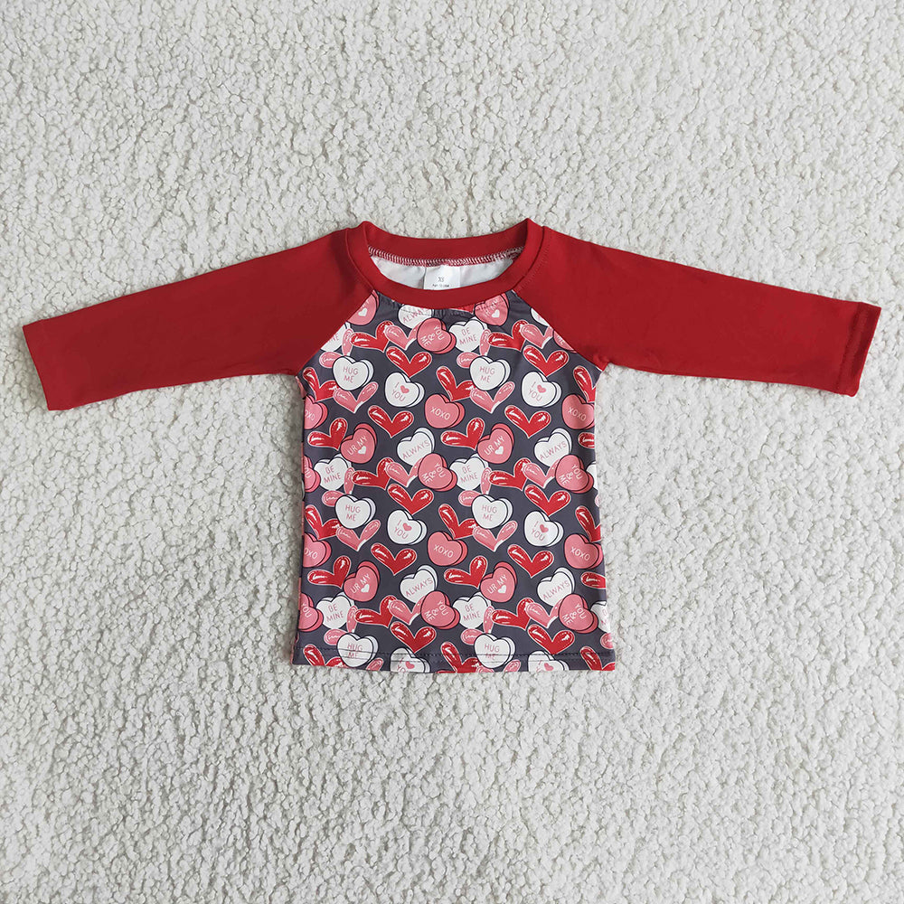 Boys Valentines heart shirts