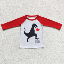 Load image into Gallery viewer, Baby Boys Valentines Dinosaur Shirts
