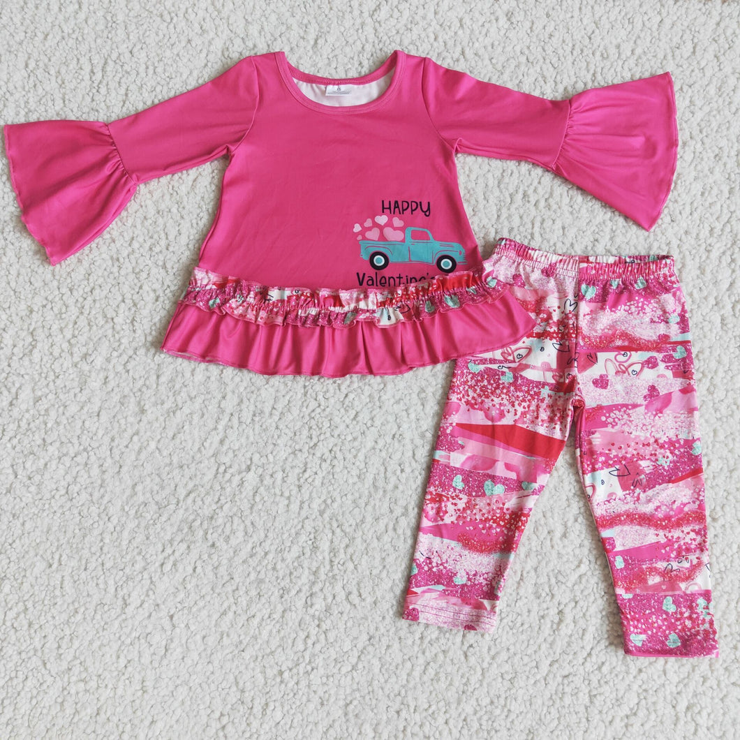 Valentines hotpink pants sets