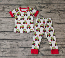 Load image into Gallery viewer, Baby Boys Valentines Hearts Tractors Shirt Pants Pajamas Clothes Sets
