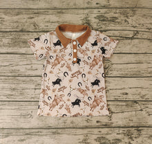 Load image into Gallery viewer, Baby Boys Rodeo Western Short Sleeve Buttons Pullovers Shirts
